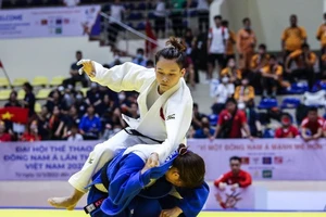 Nguyễn Thị Thanh Thủy là võ sĩ của judo Việt Nam dự hạng 52kg giải vô địch châu Á 2022. Ảnh: NHẬT ANH