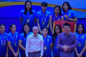 Đội nữ VTV Bình Điền Long An đã đoạt ngôi vô địch giải trẻ năm nay. Ảnh: MINH CHIẾN