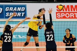 Chủ công đội trưởng Trần Thị Thanh Thúy tiếp tục thi đấu tốt ở trận gặp Trung Quốc. Ảnh: AVC