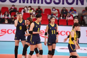 Đội tuyển bóng chuyền nữ Việt Nam đứng hạng nhì tại ASEAN Grand Prix 2022. Ảnh: AVC