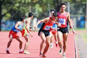 VĐV của điền kinh Hà Nội được chú ý đáng kể tại giải tiếp sức lần này. Ảnh: ĐẶNG NGỌC TÚ