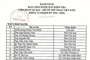 Liên đoàn xe đạp - mô tô thể thao Việt Nam sẽ tổ chức Đại hội nhiệm kỳ mới trong tháng 11 và đã có đủ các chức danh về nhân sự bầu ban chấp hành. Ảnh: XedapVN