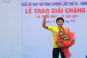 Kim Cương là VĐV sẽ dự nội dung triathlon tại Đại hội thể thao toàn quốc năm nay. Ảnh: XĐVN