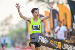 VĐV Lê Tấn Hi đang tập luyện cao độ để hướng tới thi đấu marathon tại Đại hội thể thao toàn quốc 9-2022 vì vậy sẽ không thức khuya theo dõi World Cup 2022. Ảnh: 84RACE