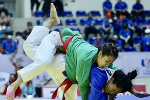 Môn kurash được nhiều người hâm mộ chú ý theo dõi lần này. Ảnh: NA