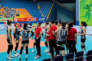 Đội nữ Quân đội đã có chiến thắng thứ 2 tại Đại hội thể thao toàn quốc năm nay. Ảnh: MINH CHIẾN