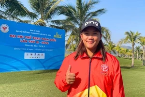 VĐV Thảo My đã giành HCV cá nhân nữ môn golf. Ảnh: VGA