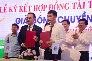 Nhà tài trợ chính của Liên đoàn bóng chuyền Việt Nam đối với giải vô địch quốc gia là không độc quyền. Ảnh: MINH MINH