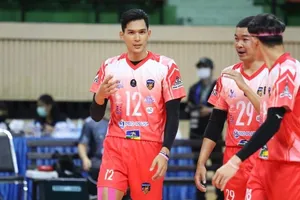 Tay đập Thaweera Thanathat (12) sẽ cùng Đà Nẵng thi đấu vòng 1 giải bóng chuyền vô địch quốc gia 2023. Ảnh: THAILANDVOLLEY