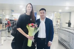 Chủ công cao gần 2m của bóng chuyền Thanh Hóa đã có mặt tại Việt Nam. Ảnh: MINH MINH