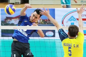 Chủ công Từ Thanh Thuận vẫn là điểm sáng của đội nam S.Khánh Hòa. Ảnh: DŨNG PHƯƠNG