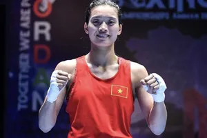 Nguyễn Thị Tâm đã lọt vào bán kết giải vô địch thế giới 2023 đang đấu ở Ấn Độ. Ảnh: IBC