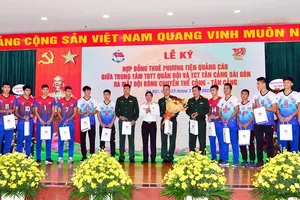 Đội bóng chuyền Thể Công đã có niềm vui ngay trước khi bước vào thi đấu cúp Hùng Vương 2023. Ảnh: KHÁNH HÀ