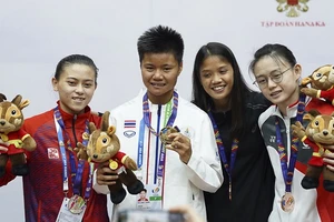 Hữu Hiếu (ngoài cùng bên trái) sẽ tham dự đội kun khmer ở kỳ SEA Games 32 tới đây. Ảnh: NAM KHÁNH