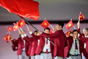 Huy Hoàng là một trong những gương mặt đang được xem xét để đảm nhiệm vai trò cầm cờ cho Đoàn thể thao Việt Nam. Ảnh: TCTDTT