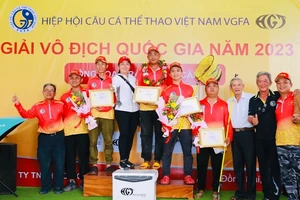 VĐV đã thi đấu vòng 1 giải câu cá thể thao toàn quốc 2023. Ảnh: HƯỜNG THỊNH