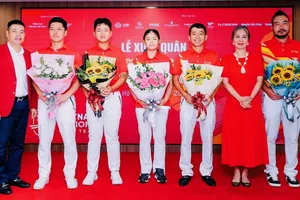 Đội golf Việt Nam được tổ chức lễ xuất quân dự SEA Games 32. Ảnh: VGA