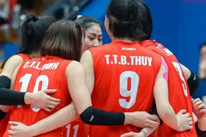 Đội tuyển bóng chuyền nữ Việt Nam có chiến thắng thứ hai tại giải lần này. Ảnh: AVC