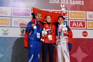 Hữu Hiếu là võ sĩ may mắn nhất của thể thao Việt Nam tại SEA Games 32 này. Ảnh: DŨNG PHƯƠNG