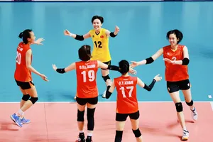 Đội tuyển bóng chuyền nữ Việt Nam lọt vào bán kết giải AVC Challenge Cup 2023. Ảnh: DŨNG PHƯƠNG