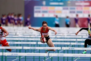 Mỹ Tiên đã có suất vào chung kết nội dung 100m rào nữ. Ảnh: DŨNG PHƯƠNG