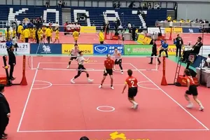 Cầu mây nữ Việt Nam đã vào chung kết đồng đội 3 người tại giải vô địch thế giới 2023. Ảnh: THANH SƠN