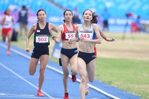 Thu Hà đã thi đấu tốt tại SEA Games 32 và bây giờ lần đầu được vào chung kết ở giải điền kinh vô địch châu Á. Ảnh: D.P