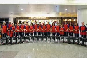 Đội tuyển bóng chuyền nữ Việt Nam đã đi Pháp. Ảnh: THÙY CHI