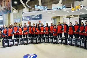 Đội tuyển bóng chuyền nữ Việt Nam đã có mặt tại Pháp và tinh thần từng tuyển thủ là rất tự tin trước cuộc tranh tài quan trọng ở FIVB Challenge Cup 2023. Ảnh: VFV