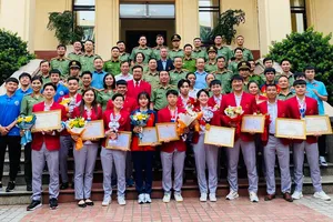 HLV, VĐV thể thao Công an Nhân dân luôn được lãnh đạo Bộ Công an quan tâm ghi nhận những thành tích chuyên môn đạt được khi thi đấu trong nước, quốc tế. Ảnh: MINH MINH