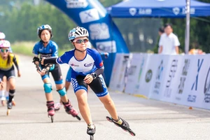 VĐV trẻ đã thi đấu roller sports rất hấp dẫn tại giải lần này. Ảnh: MINH MINH