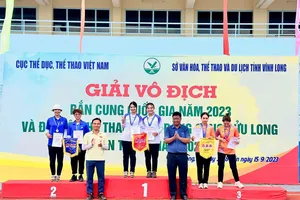 Ánh Nguyệt và đồng đội có thành tích tốt tại giải vô địch quốc gia năm nay. Ảnh: BCVN