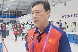 Trưởng đoàn thể thao Việt Nam - ông Đặng Hà Việt đánh giá cao công tác chuẩn bị của ban tổ chức ASIAD 19 và sự tiếp đón tận tình với đoàn Việt Nam ngay khi chúng ta có mặt tại Hàng Châu (Trung Quốc). Ảnh: ĐOÀNTTVN