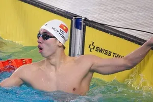 Huy Hoàng đã vô địch cự ly 800m tự do trong ngày thi đấu. Ảnh: DŨNG PHƯƠNG