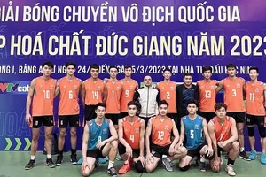 Đội nam Hà Nội không thuê ngoại binh ở vòng hai giải vô địch quốc gia 2023. Ảnh: MINH MINH