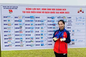 Nguyễn Thị Hằng là một trong những VĐV giành kết quả tốt cho tổ 400m của điền kinh Hà Nội tại giải vô địch quốc gia 2023. Ảnh: MINH MINH