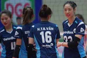 Đội nữ Ngân hàng Công thương đang quyết tâm tìm cơ hội trụ hạng thành công ở giải vô địch quốc gia năm nay. Ảnh: QUYẾT THẮNG