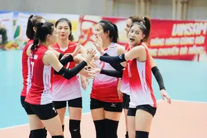 Đội nữ Binh chủng Thông tin Trường Tươi Bình Phước bất ngờ thua trận ra quân vòng 2 giải bóng chuyền vô địch quốc gia 2023. Ảnh: VIETCONTENT