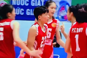 Đội nữ Kinh Bắc Bắc Ninh đã chia tay ngoại binh nên trông vào khả năng ghi điểm của chủ công Đặng Thị Hồng (23). Ảnh: MINH MINH