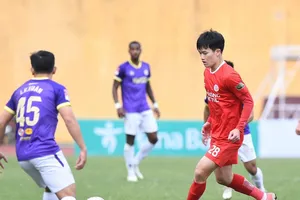 Hoàng Đức đã thi đấu trên sân Hàng Đẫy trong chiều 23-1. Ảnh: BTC