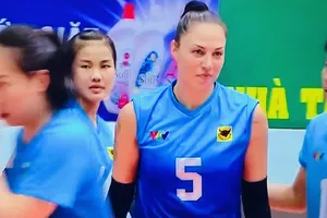 Cầu thủ Odina Aliyeva từng chơi tốt trong đội hình VTV Bình Điền Long An ở vòng 2 giải vô địch quốc gia 2023. Ảnh: MINH MINH