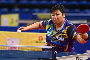 Tay vợt Mai Hoàng Mỹ Trang đã có mặt tại Hà Nội tập luyện cùng đội tuyển bóng bàn Việt Nam từ ngày 19-2. Ảnh: DUY LINH