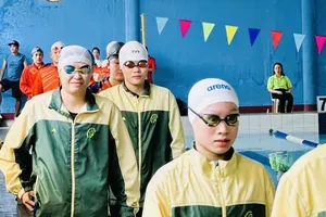 Các VĐV bơi TPHCM đang có vị trí dẫn đầu tại giải. Ảnh: HCM SWIMMING