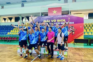 Đội nam Tao Đàn (TPHCM) giành cúp vô địch ở giải năm nay. Ảnh: VHF