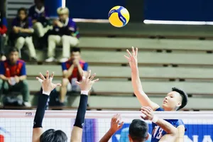 Chủ công Dương Văn Tiên là đội trưởng tuyển bóng chuyền nam Việt Nam. Ảnh: DŨNG PHƯƠNG
