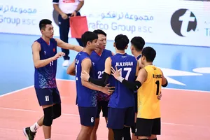 Bóng chuyền nam Việt Nam thua đáng tiếc tại tứ kết giải năm nay. Ảnh: AVC
