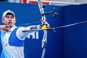 Quốc Phong là niềm hy vọng số 1 của bắn cung Việt Nam tại giải cuối tranh suất Olympic 2024 ở Thổ Nhĩ Kỳ. Ảnh: WA