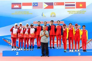 Đua thuyền Việt Nam đã giành nhiều HCV ở môn rowing tại giải tính tới lúc này. Ảnh: DUATHUYENVN