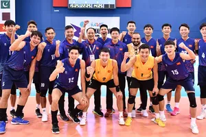 Các cầu thủ đội tuyển bóng chuyền nam Việt Nam được cọ xát thêm chuyên môn ở giải Cúp Quân đội mở rộng 2024 sắp tới. Ảnh: AVC