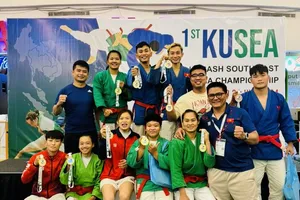 Kurash Việt Nam giành được 9 tấm HCV nội dung đội tuyển ở giải lần này. Ảnh: MINH MINH